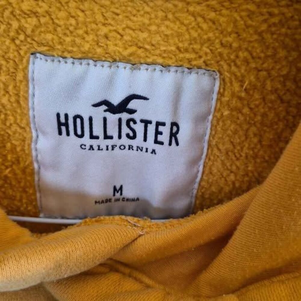 Hollister yellow hoodie M distressed look but in excellent cond - Picture 3 of 4
